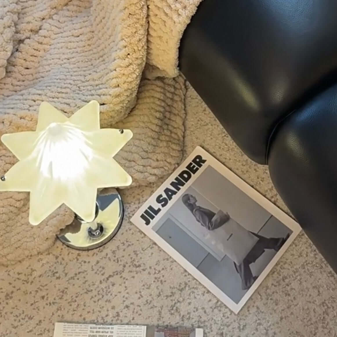 Lampe de Table Étoile Postmoderne Française – Lampe de Nuit Rechargeable à Contrôle Tactile LED en Verre pour Décoration Intérieure & Cadeaux