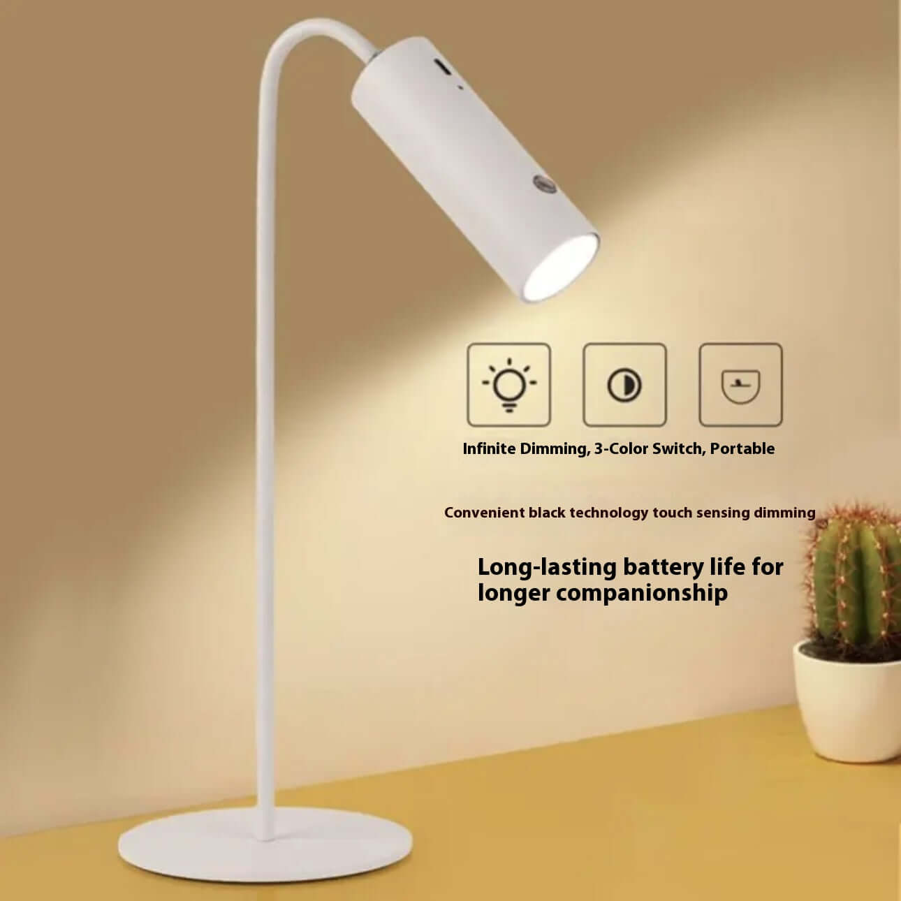 Lampe de Bureau Rechargeable – Rotation Magnétique à 360° avec Clip