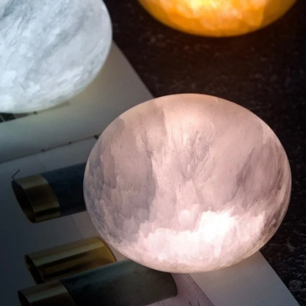Lampe de Nuit LED en Gypse – Mini Lampe Ambiante de Chevet