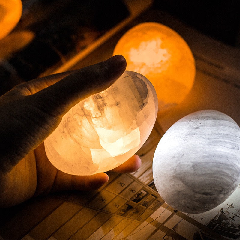 Lampe de Nuit LED en Gypse – Mini Lampe Ambiante de Chevet