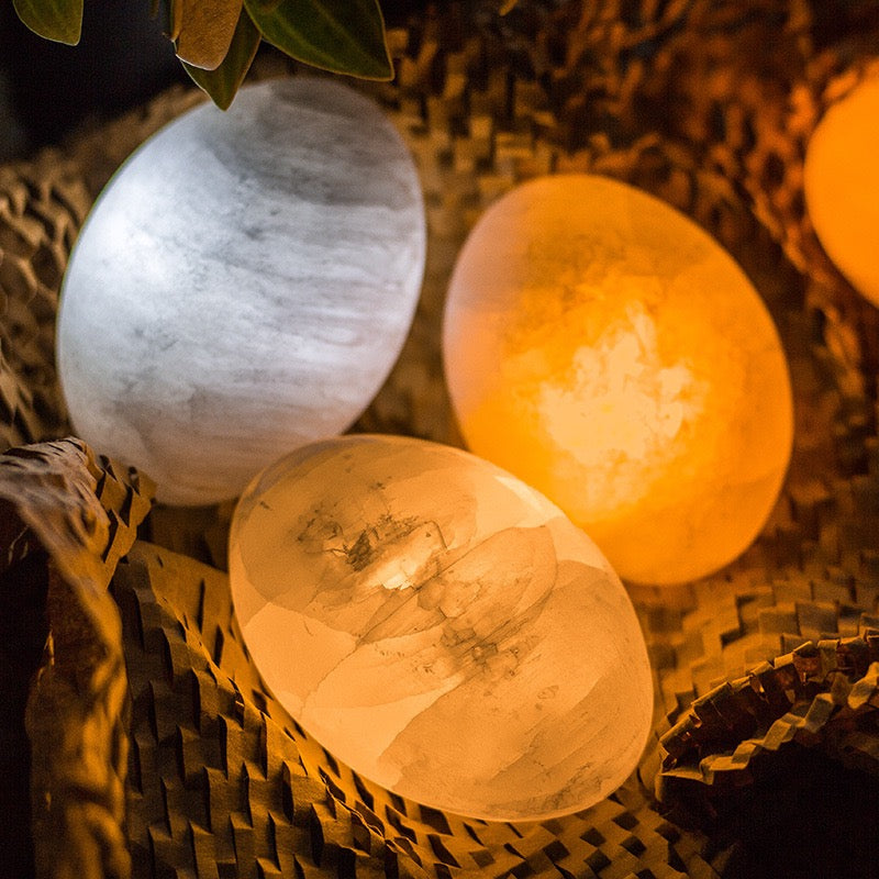 Lampe de Nuit LED en Gypse – Mini Lampe Ambiante de Chevet