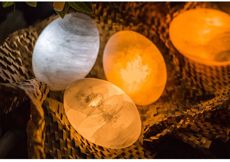 Lampe de Nuit LED en Gypse – Mini Lampe Ambiante de Chevet