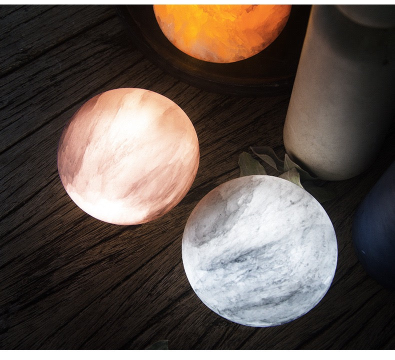 Lampe de Nuit LED en Forme d'Oeuf en Minerai Naturel – Lampe de Chevet pour Dormir