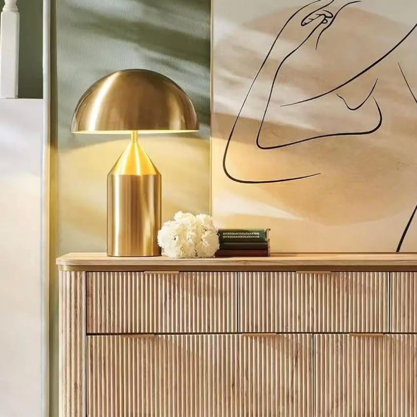 Lampe de Table Champignon Nordique – Lampe de Chevet en Métal Design