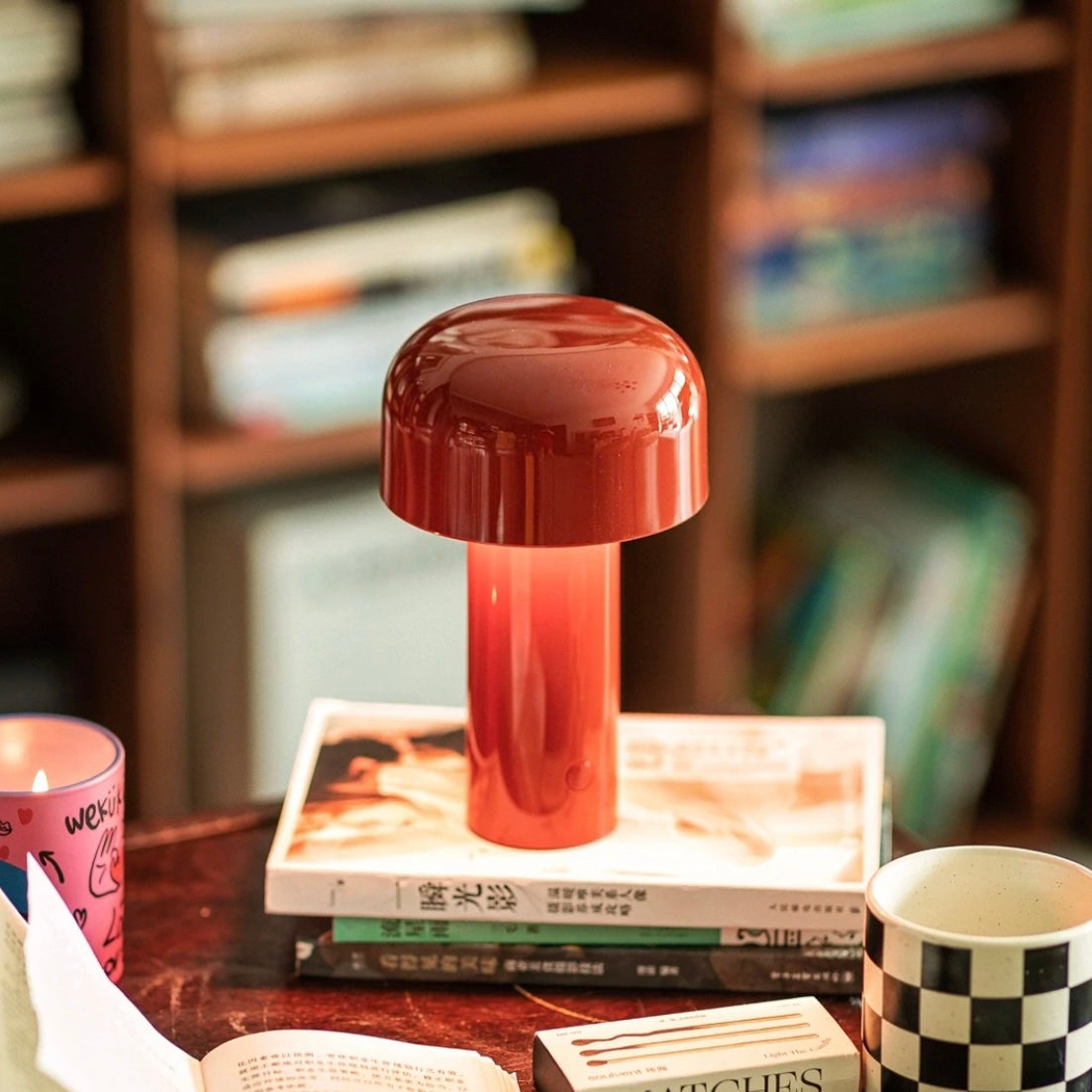 Lampe de Table Champignon LED Scandinave – Contrôle Tactile, Éclairage Douillet