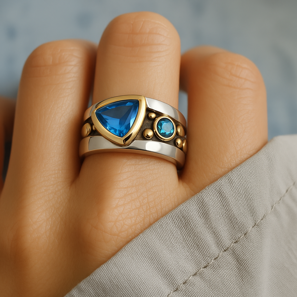 Bague Vintage Bleue