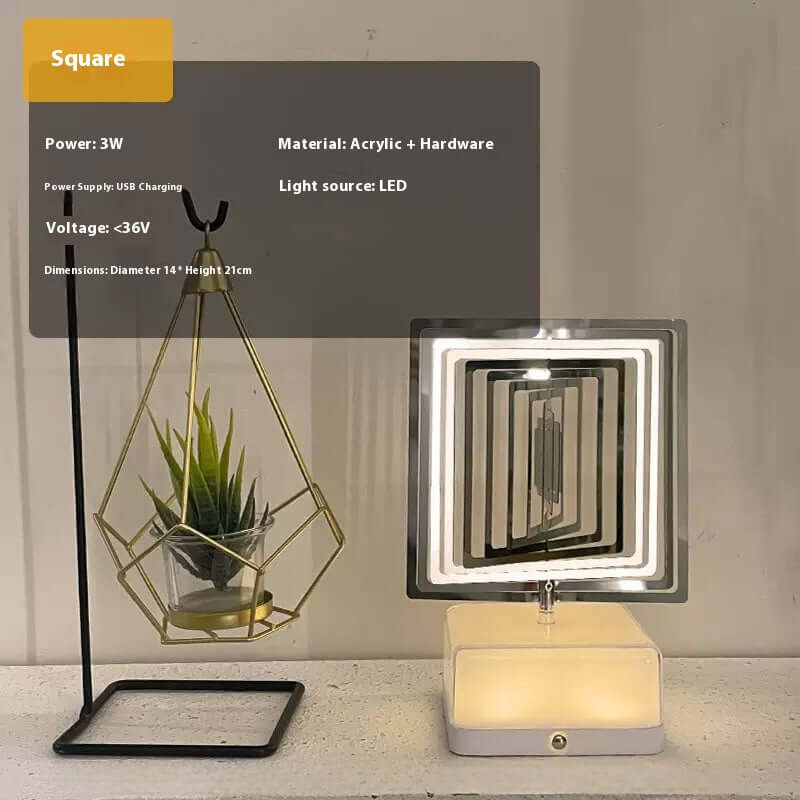 Lampe de Chevet LED – Rotative, Contrôle Tactile, Rechargeable 16 Couleurs
