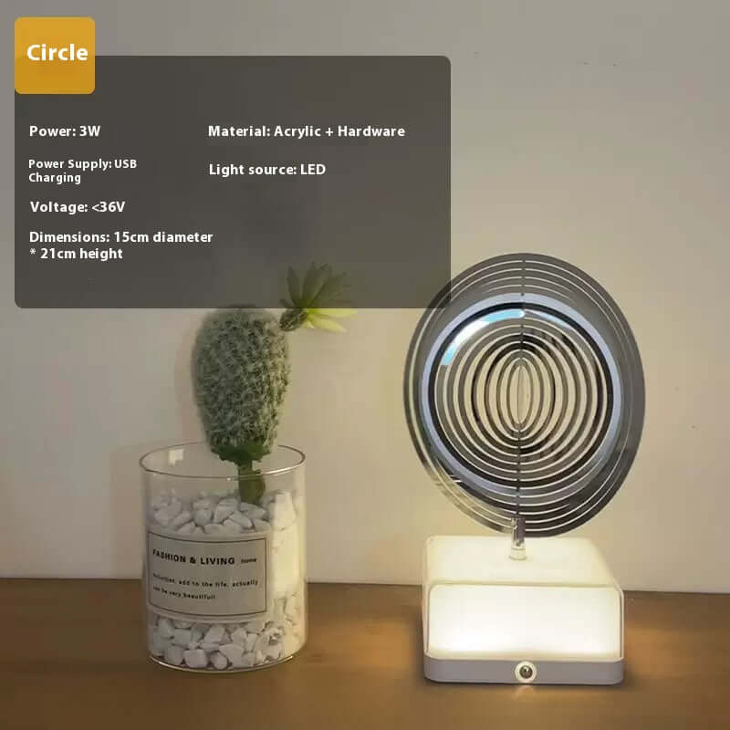 Lampe de Chevet LED – Rotative, Contrôle Tactile, Rechargeable 16 Couleurs