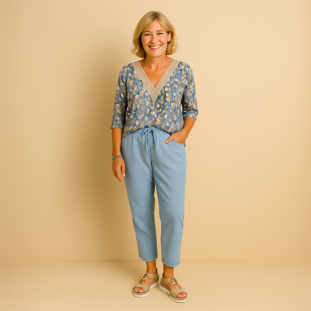 Eloise | Pantalon décontracté en mélange de lin
