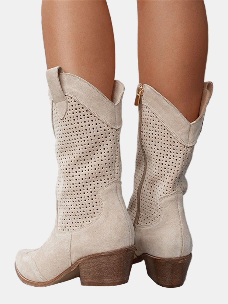 Piper | Perforated Ankle Boots