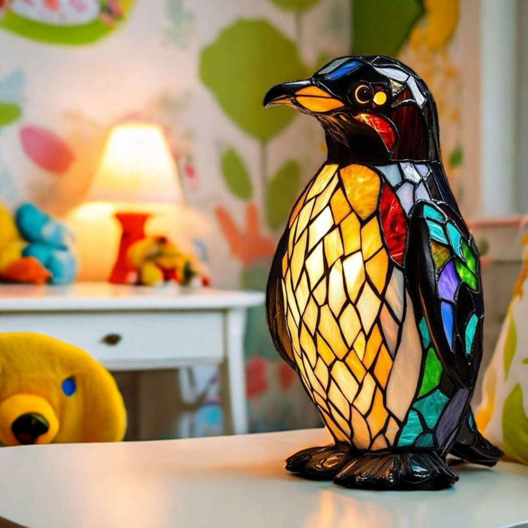 Lampe en Vitre Émaillée Pingouin