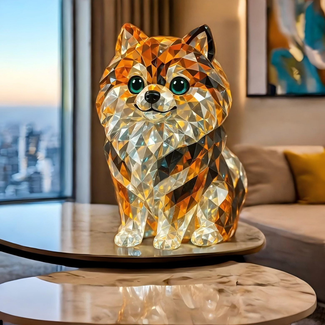 Lampe en Cristal Découpé Pomeranien