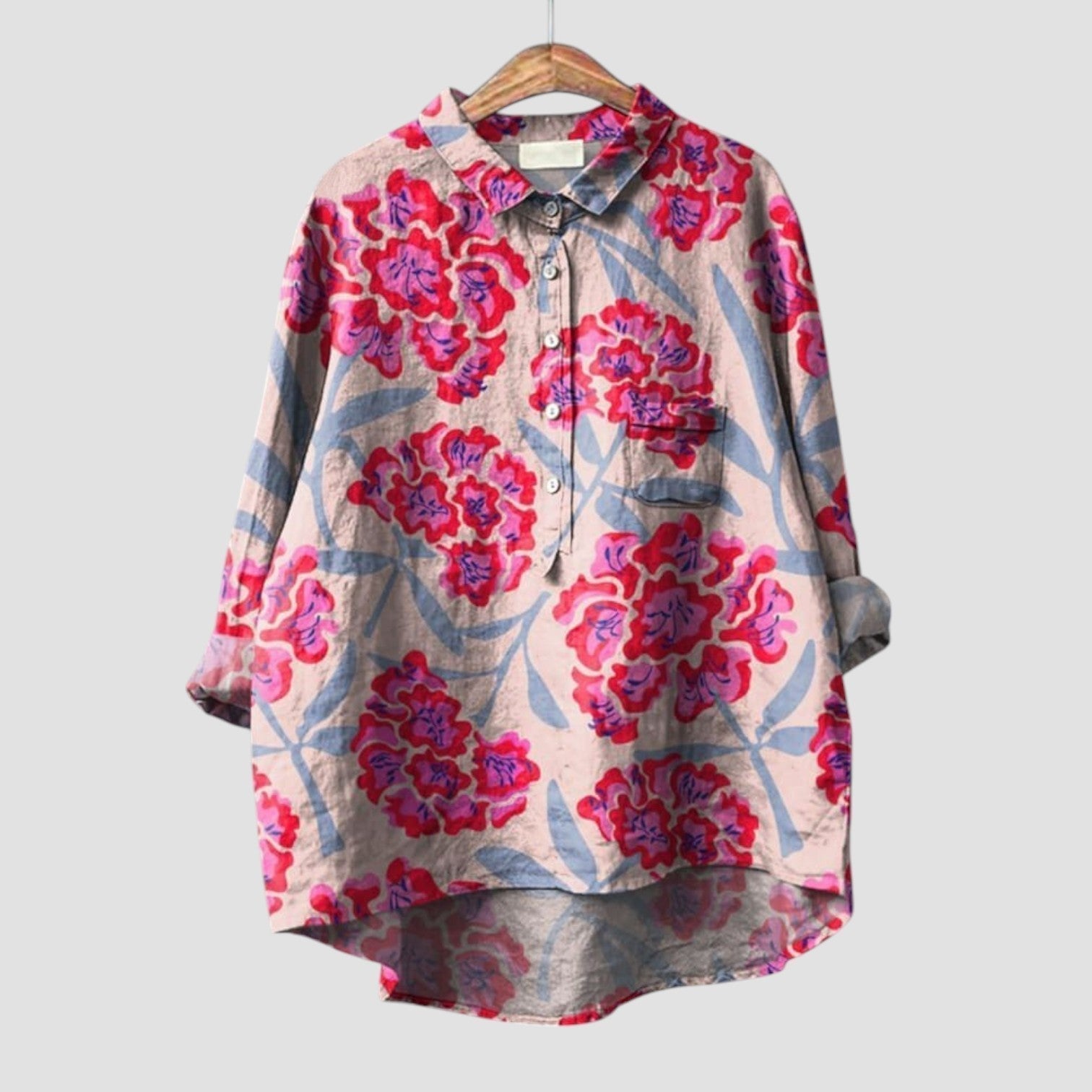 PALMIRA™ - CHEMISE OVERSIZE AVEC UN DESIGN DE CHIEN JOUET ET UN CONFORT QUOTIDIEN