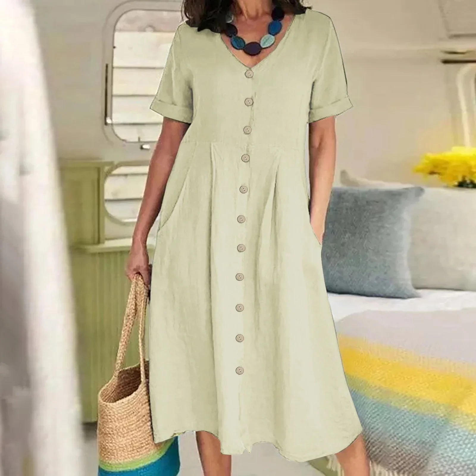 Cavell™ – Robe à Nouer avec Élégance Estivale