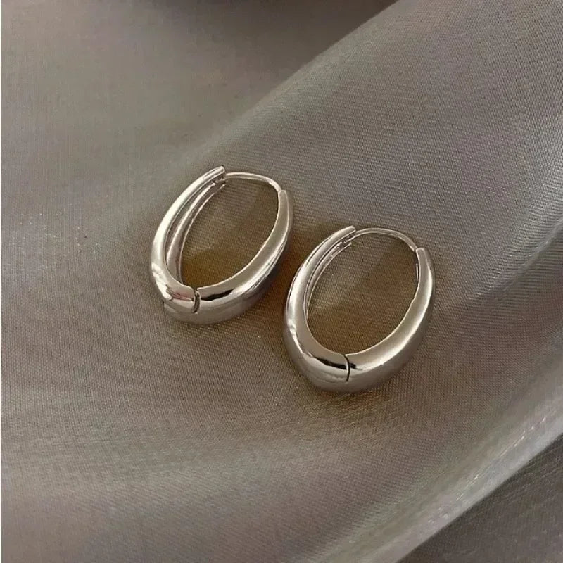 Boucles d'Oreilles Créoles en Argent et Or