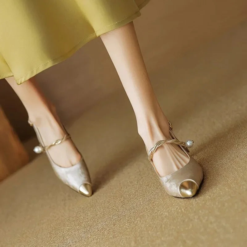 ASTRID | TALONS À DOS SANGLE EMBELLIS PAR DES PERLES