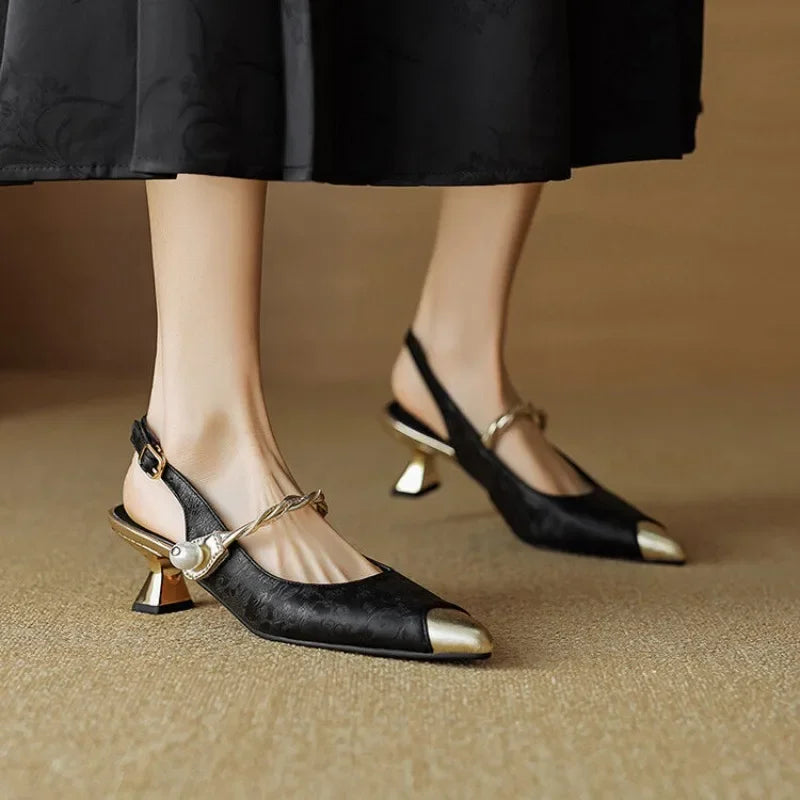 ASTRID | TALONS À DOS SANGLE EMBELLIS PAR DES PERLES