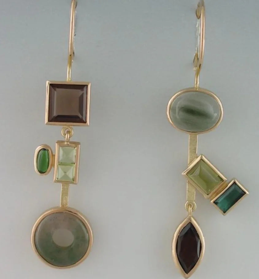 Boucles d'oreilles vintage incrustées de pierres