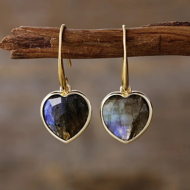 Boucles d'oreilles Vintage en forme de cœur