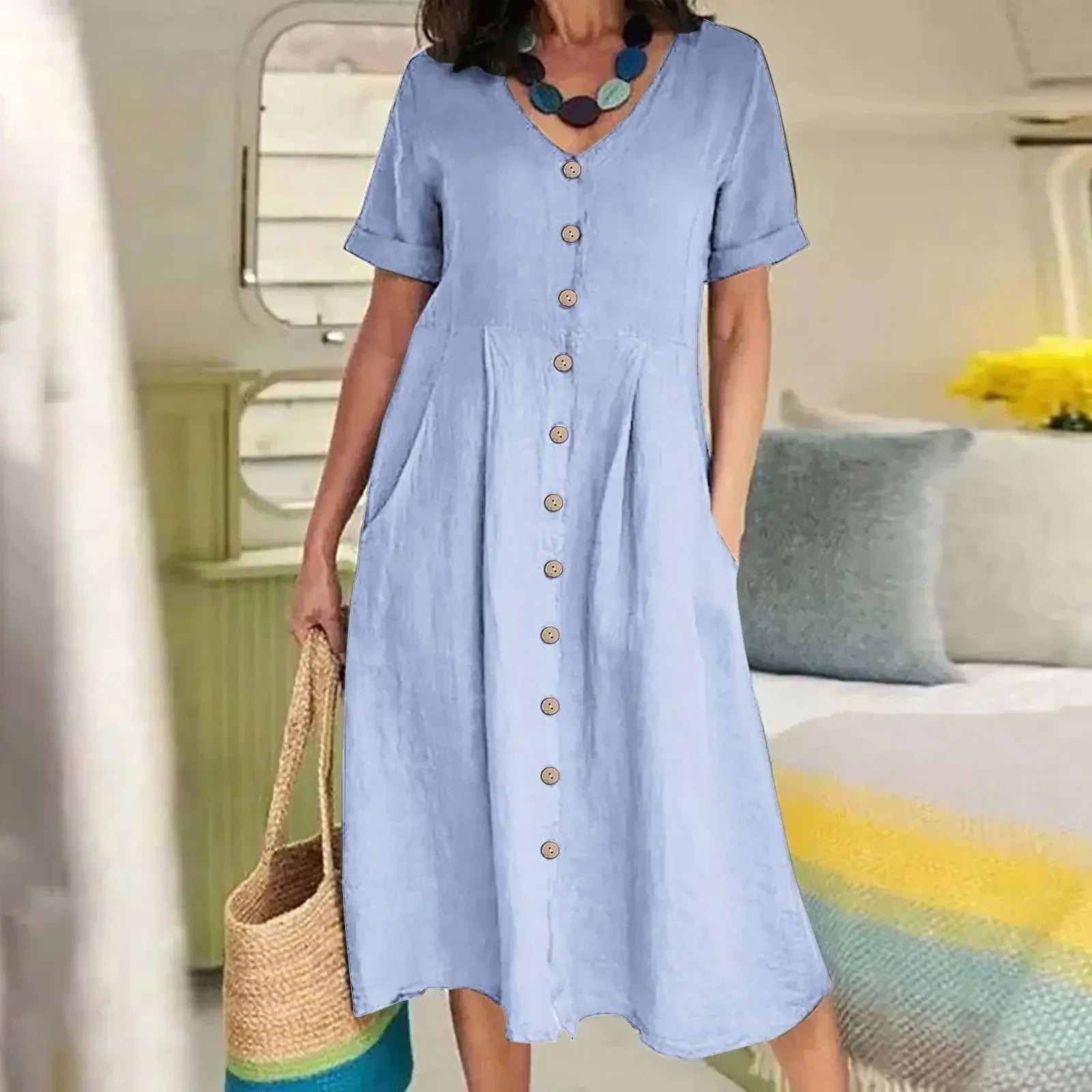 Cavell™ – Robe à Nouer avec Élégance Estivale