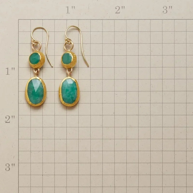 Boucles d'oreilles turquoise simples