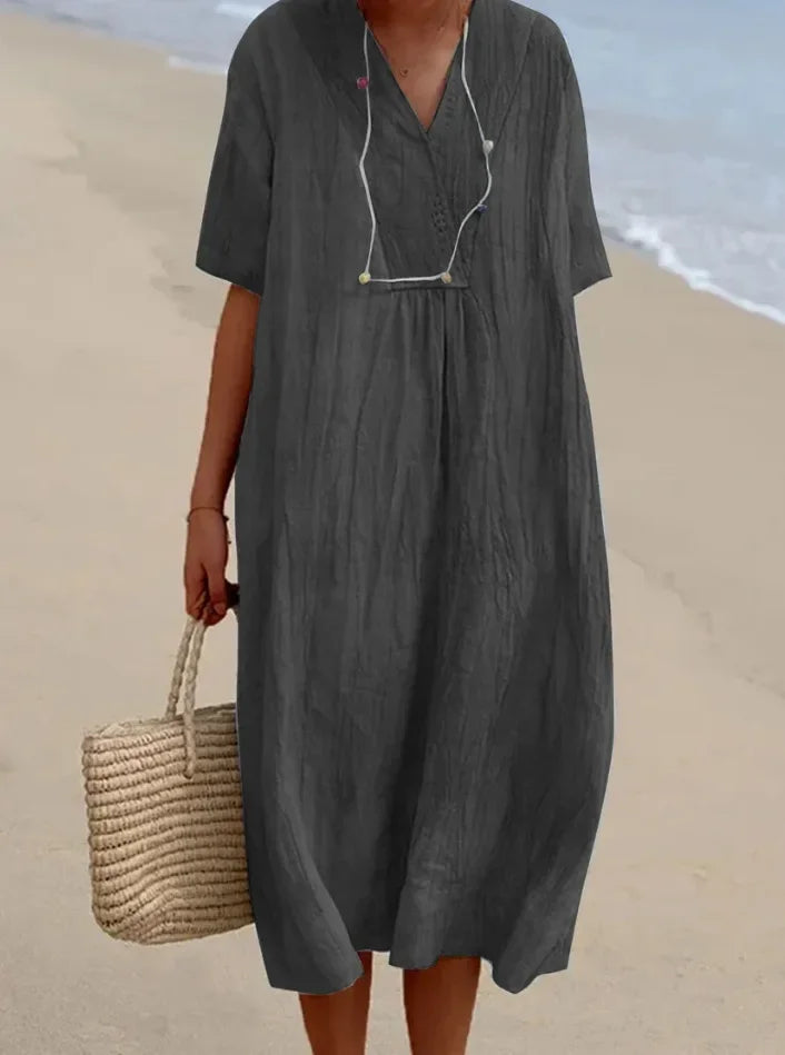 Cavell™ – Robe de Plage en Coton Ample