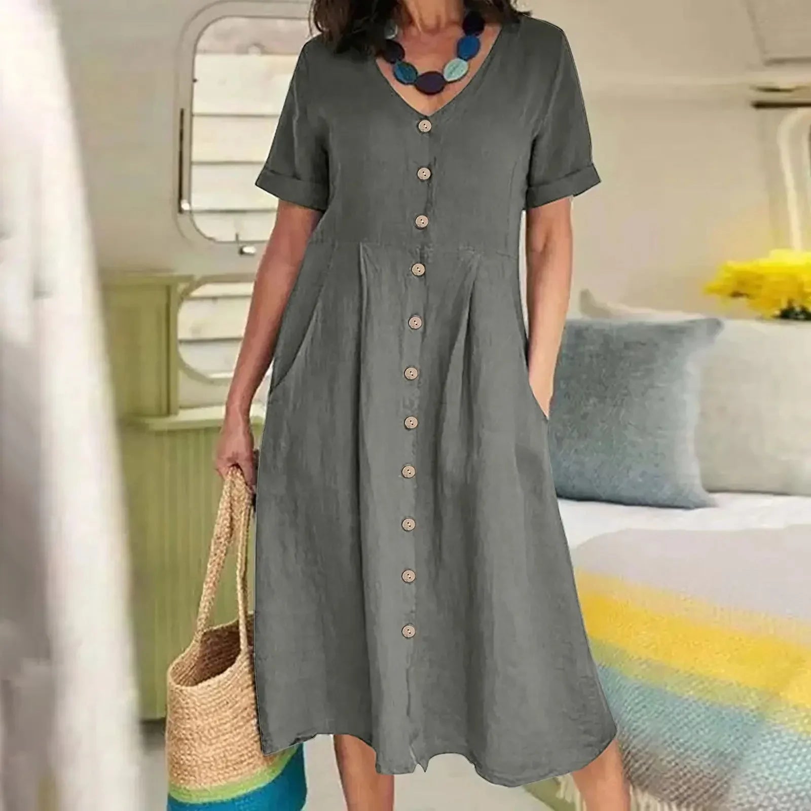 Cavell™ – Robe à Nouer avec Élégance Estivale