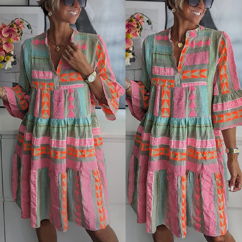 LILY™ - ROBE PRINTEMPS ÉLÉGANTE AVEC IMPRIMÉ FLORAL