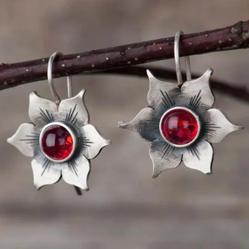 Boucles d'oreilles vintage en fleurs