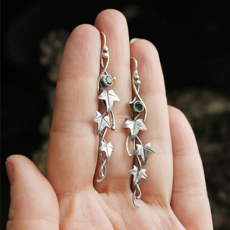 Boucles d'oreilles Elfes en Cristal Bleu