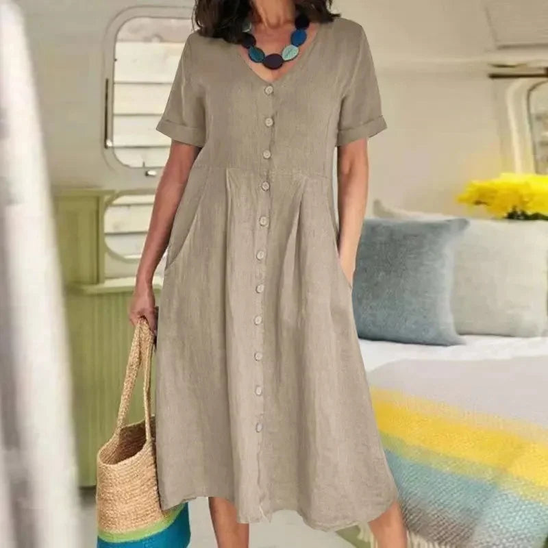 Cavell™ – Robe à Nouer avec Élégance Estivale