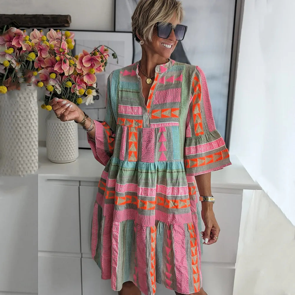LILY™ - ROBE PRINTEMPS ÉLÉGANTE AVEC IMPRIMÉ FLORAL