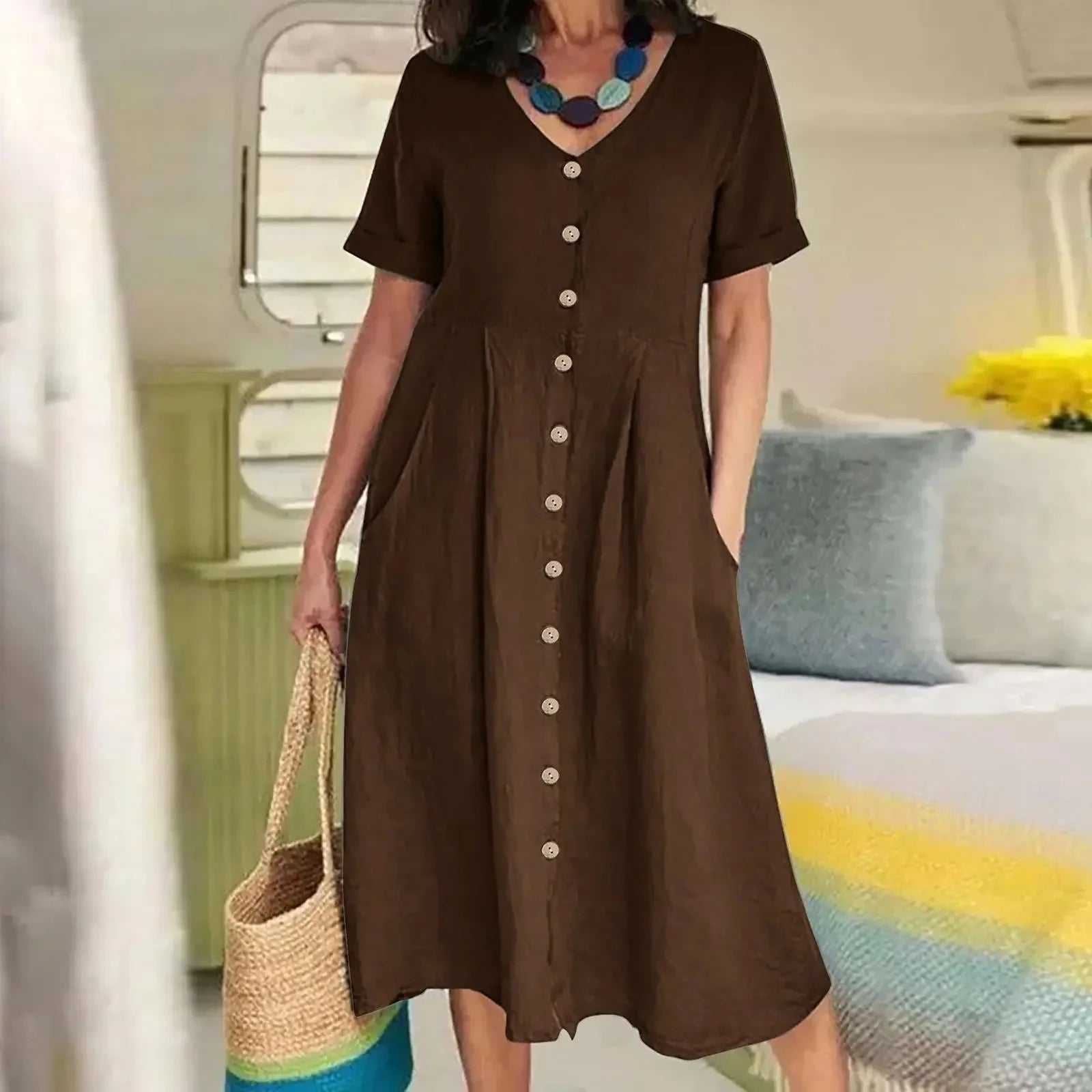Cavell™ – Robe à Nouer avec Élégance Estivale