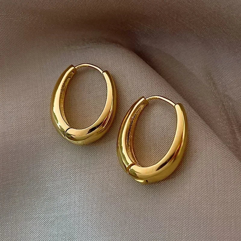 Boucles d'Oreilles Créoles en Argent et Or