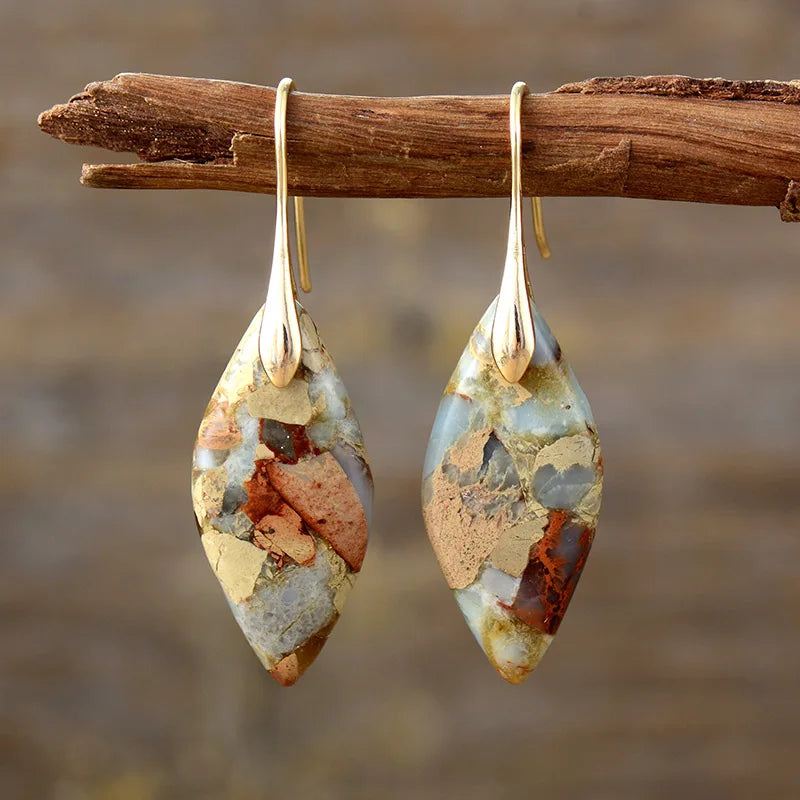 Boucles d'oreilles Pendentif Feuille