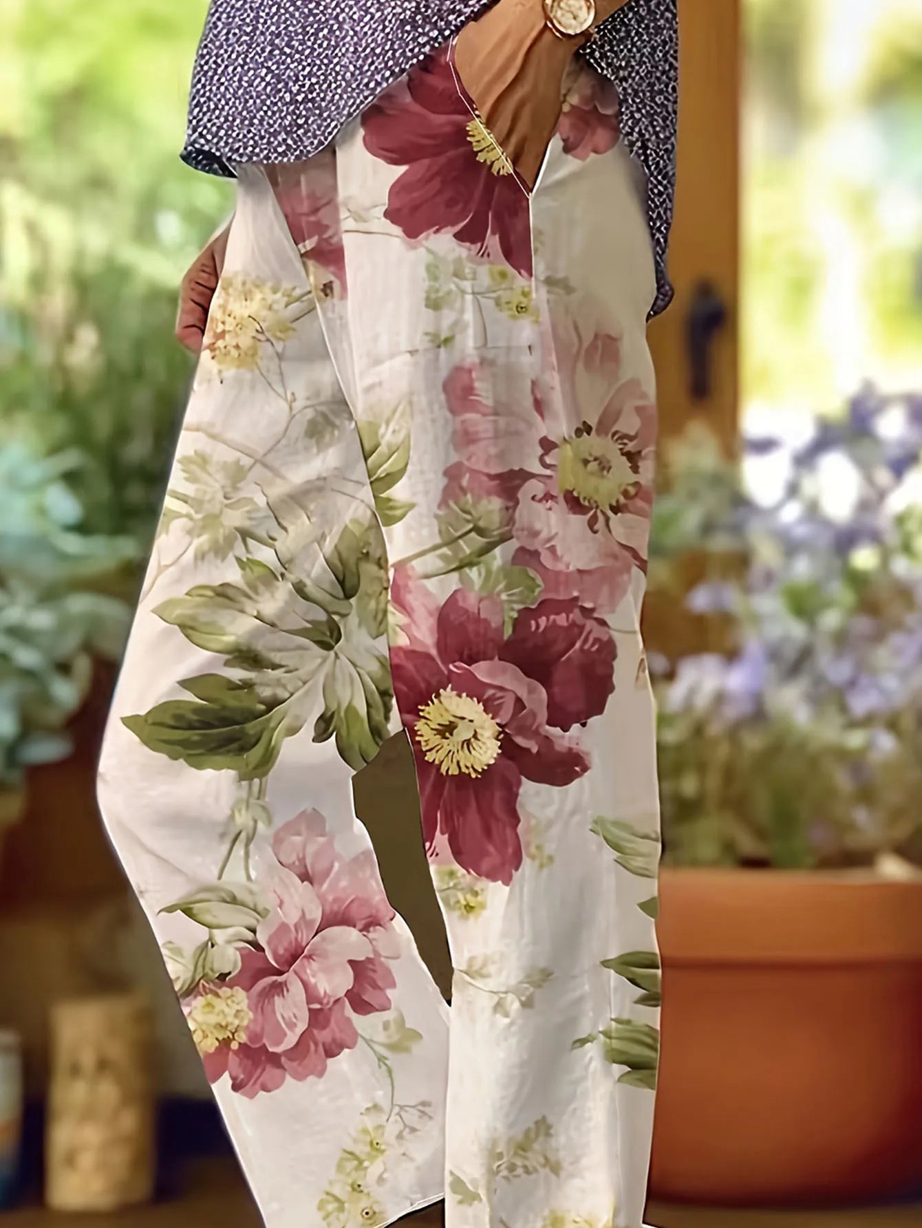 Hailey | Pantalon léger avec imprimé floral