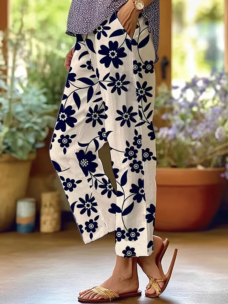 Lavina | Pantalon ample avec un imprimé floral élégant