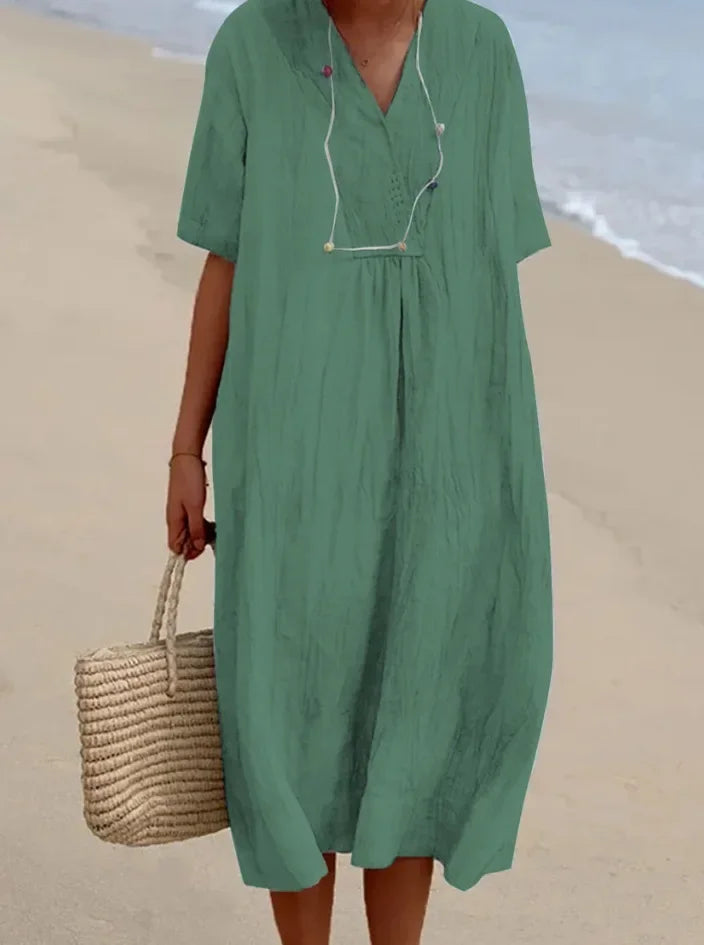 Cavell™ – Robe de Plage en Coton Ample