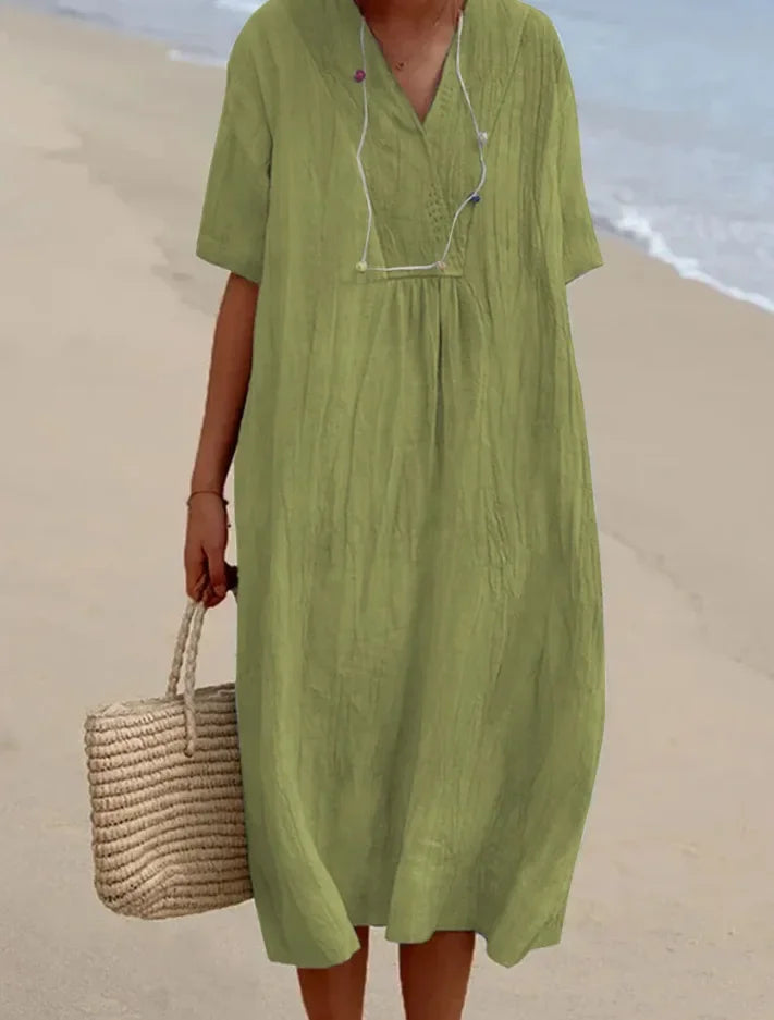 Cavell™ – Robe de Plage en Coton Ample