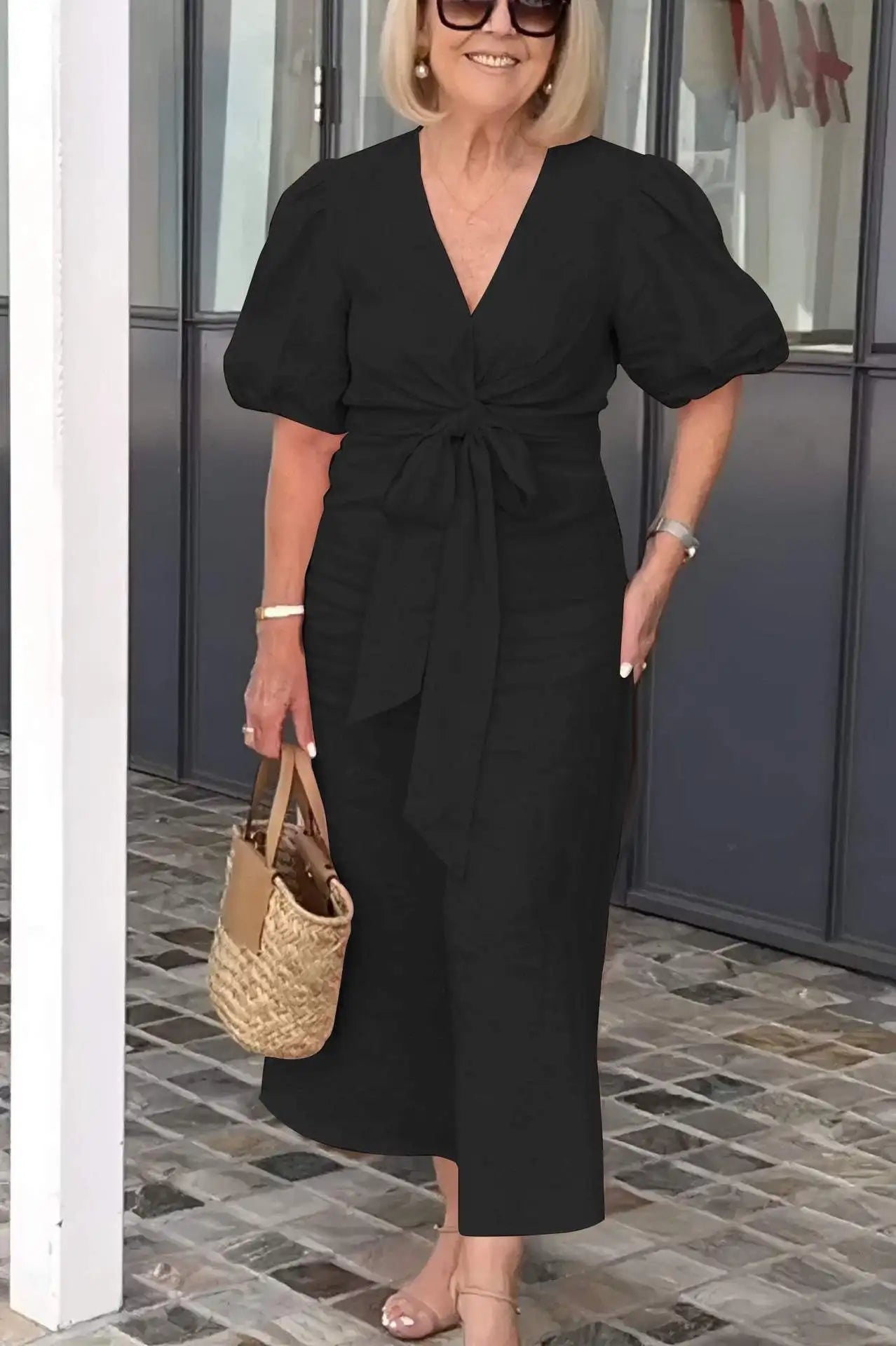 SERENA™ - ROBE AÉRIENNE À COL EN V