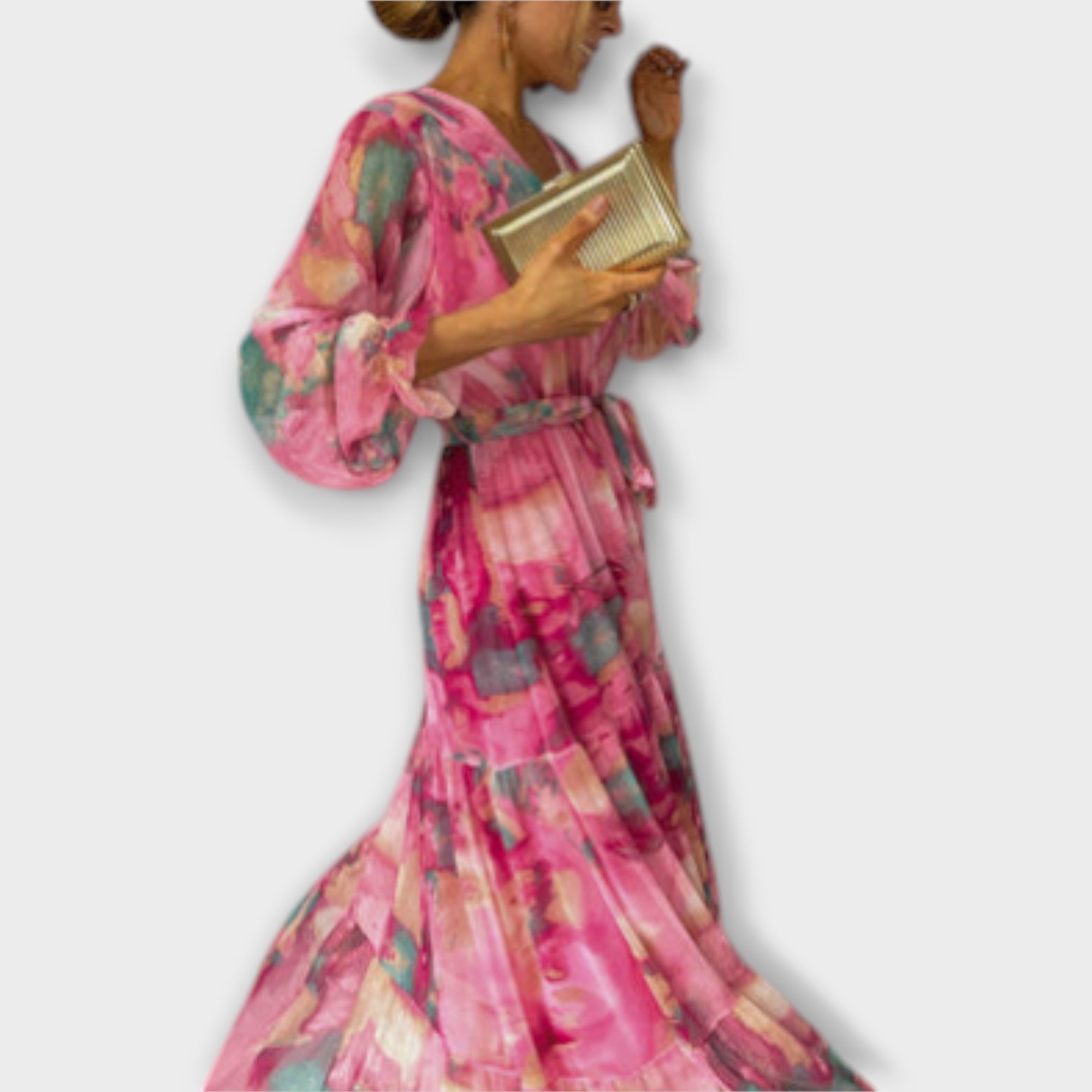 Alessia - Robe Maxi Rêve Aquarelle