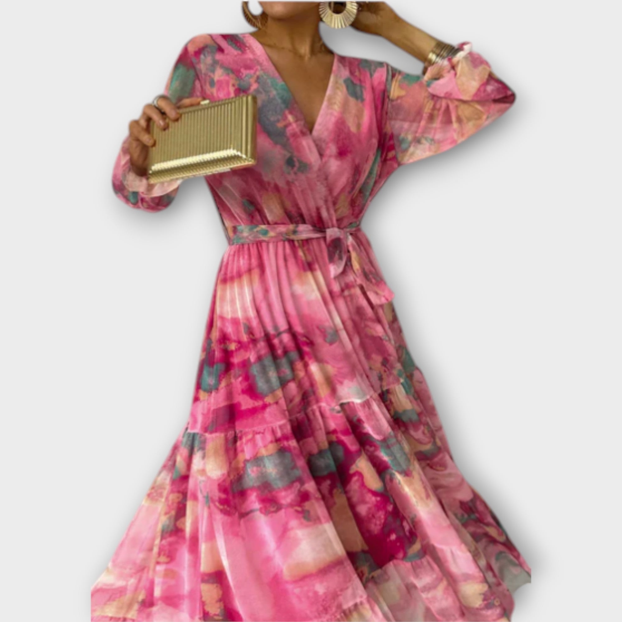 Alessia - Robe Maxi Rêve Aquarelle