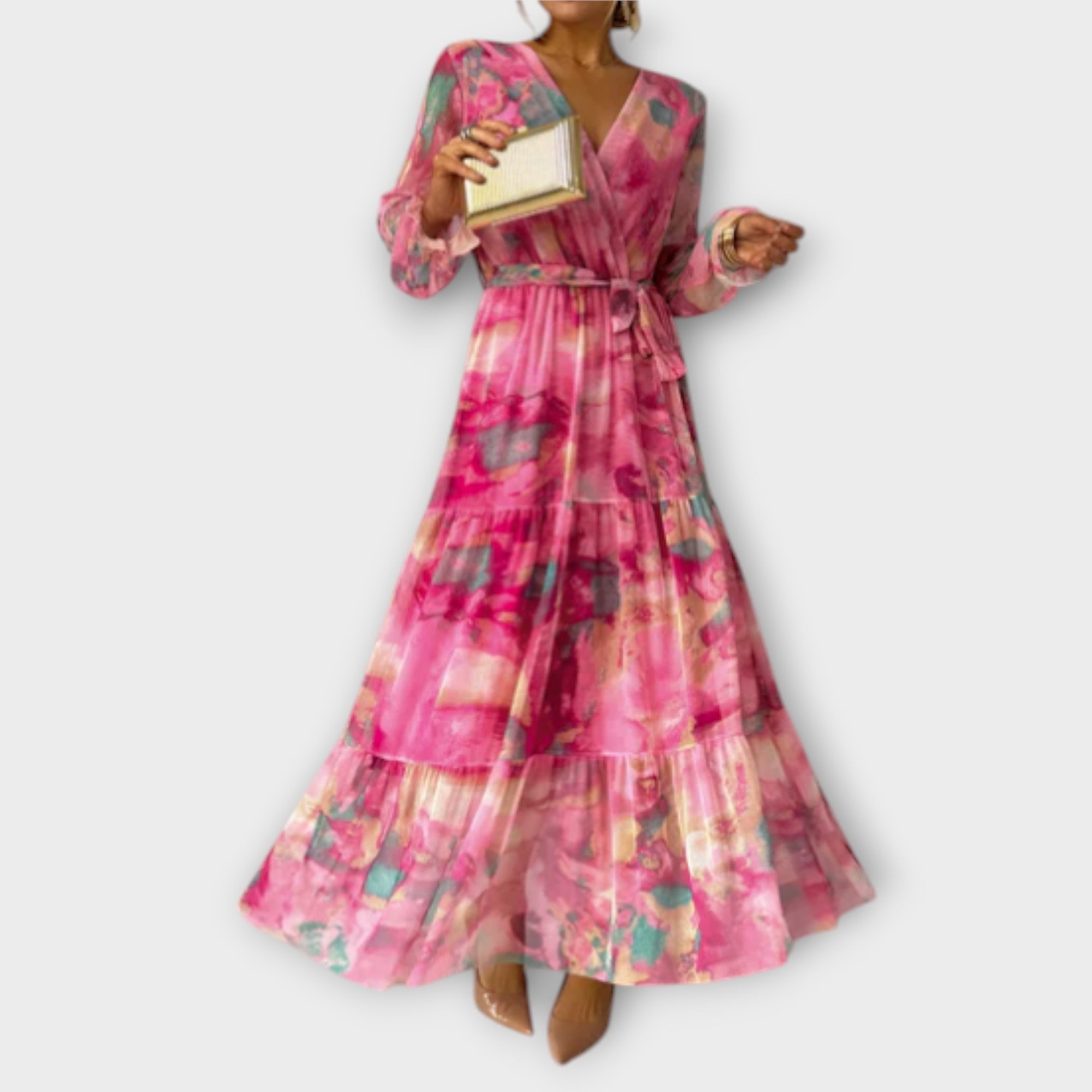 Alessia - Robe Maxi Rêve Aquarelle