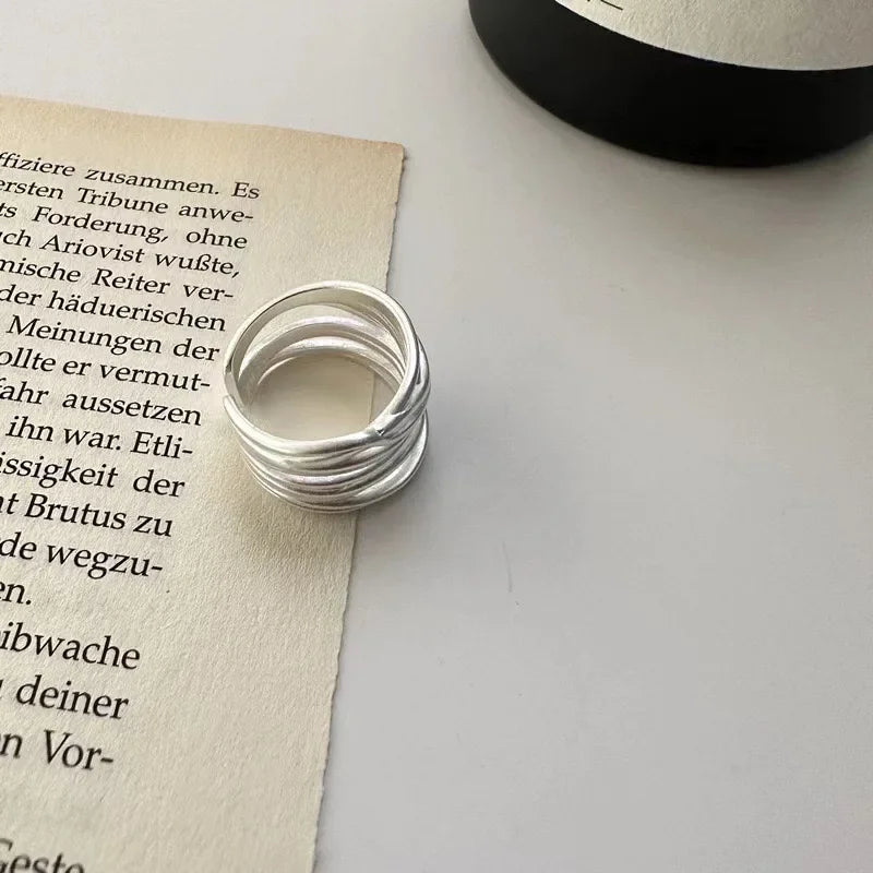 Bague Multi-Fil Argent Ajustable