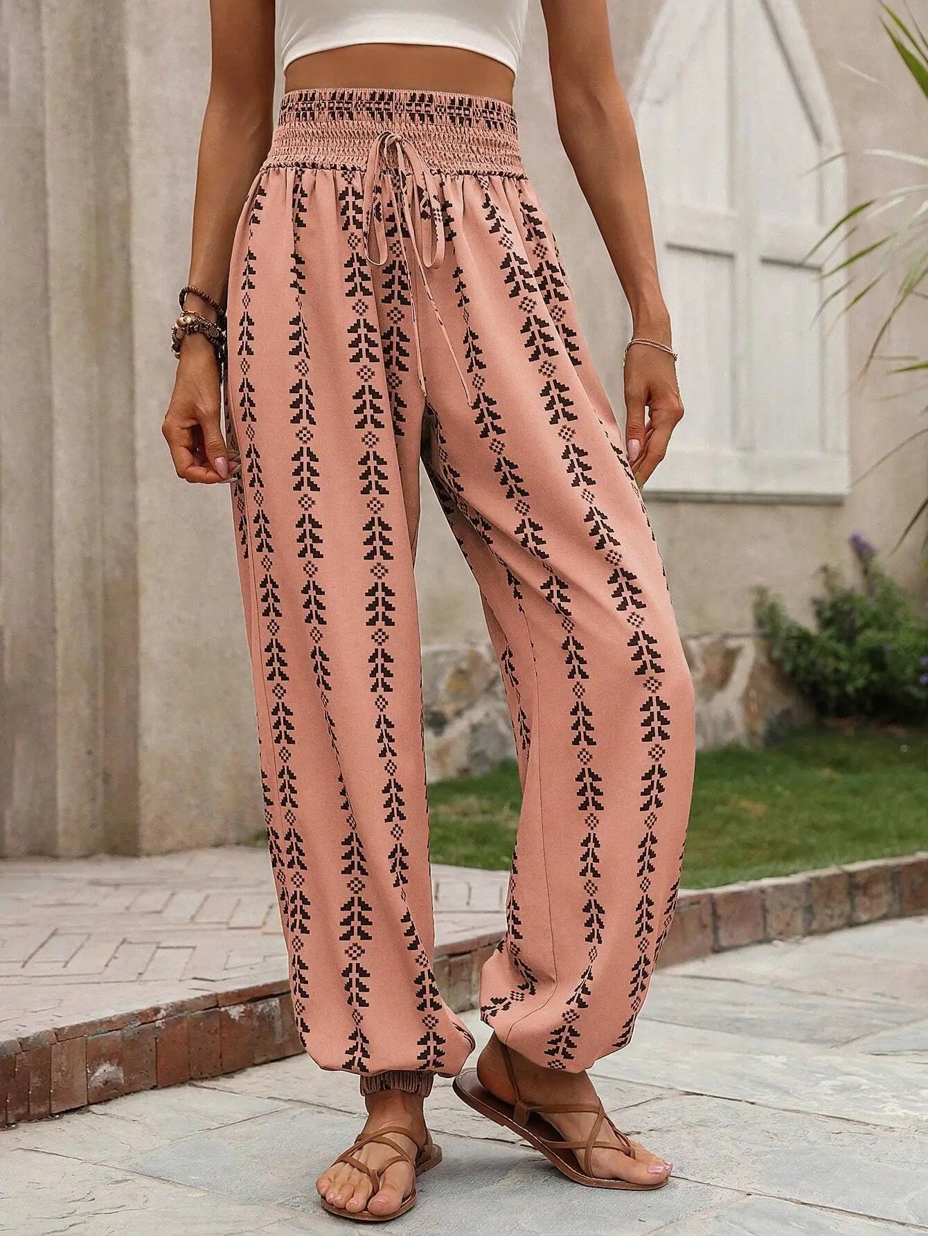 Iris | Pantalon boho léger avec taille élastique