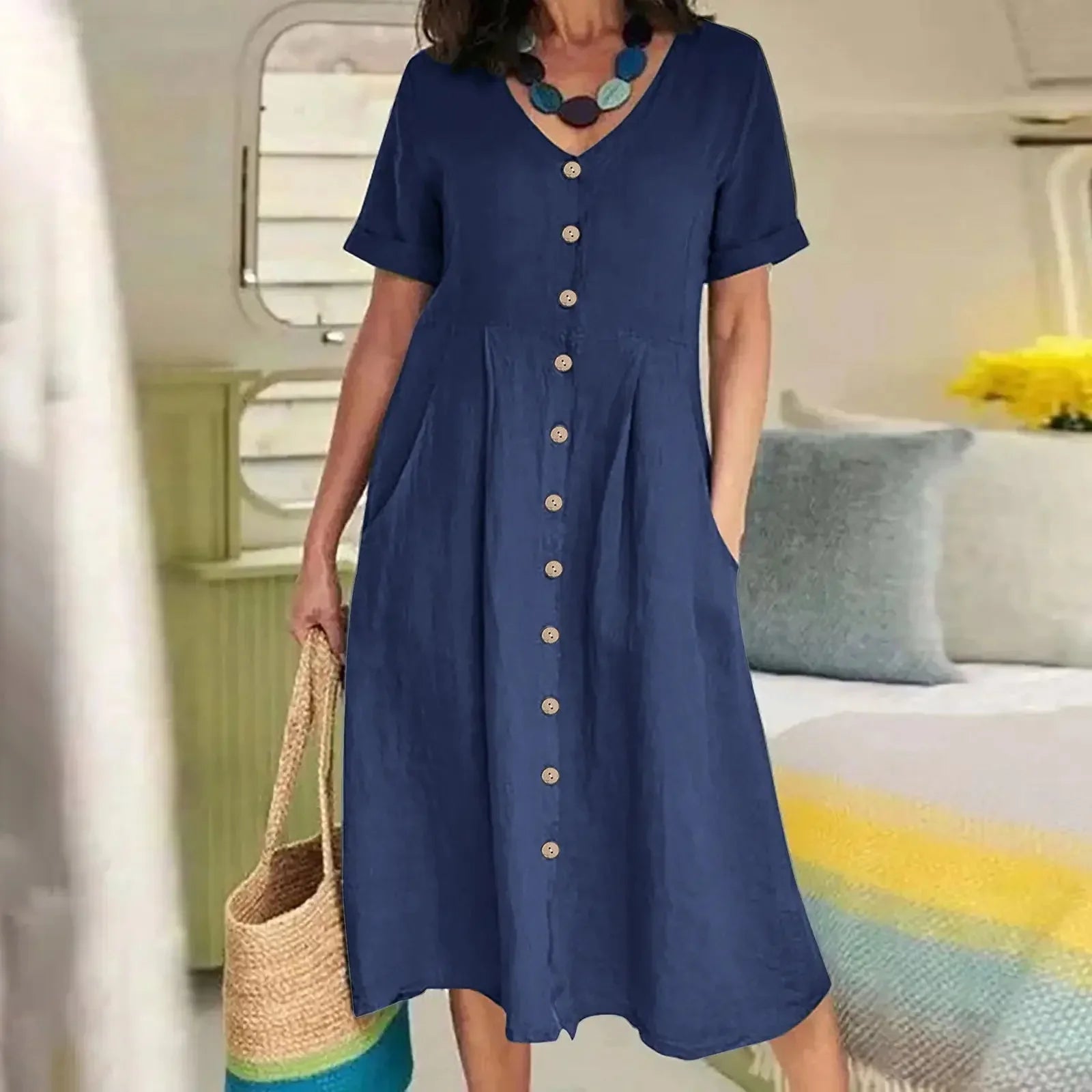 Cavell™ – Robe à Nouer avec Élégance Estivale