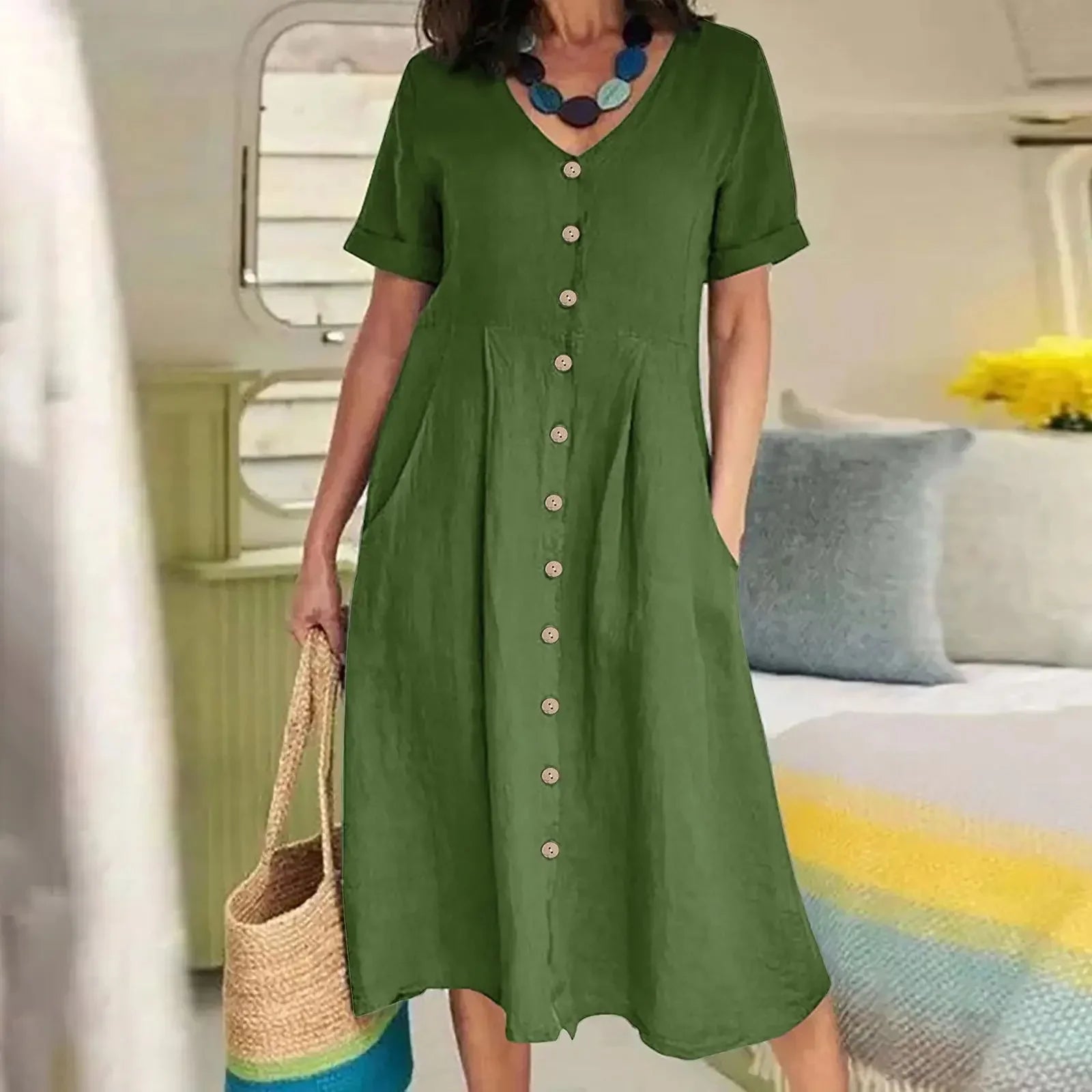 Cavell™ – Robe à Nouer avec Élégance Estivale