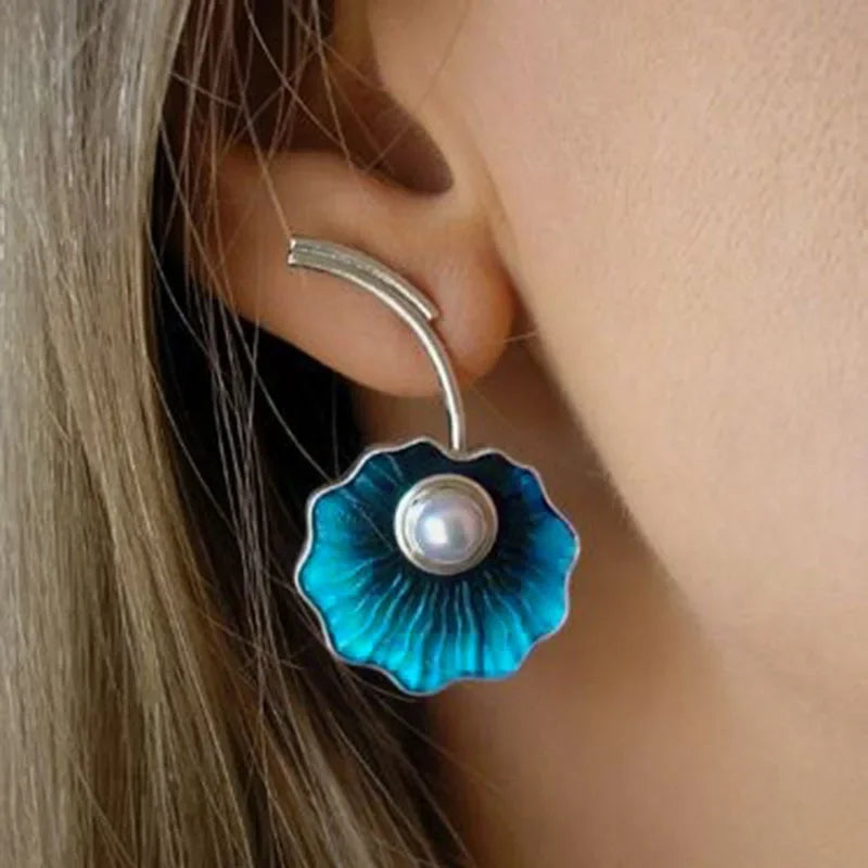 Boucles d'oreilles en perles de fleur