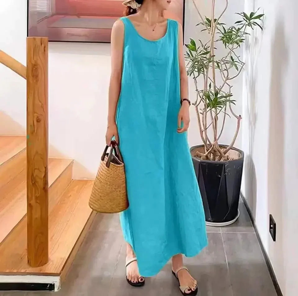 Cavell™ – Robe d'Été Sans Manches Ample avec Classe Minimaliste
