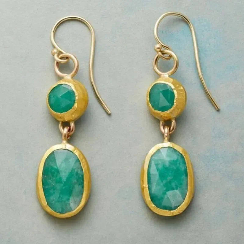Boucles d'oreilles turquoise simples